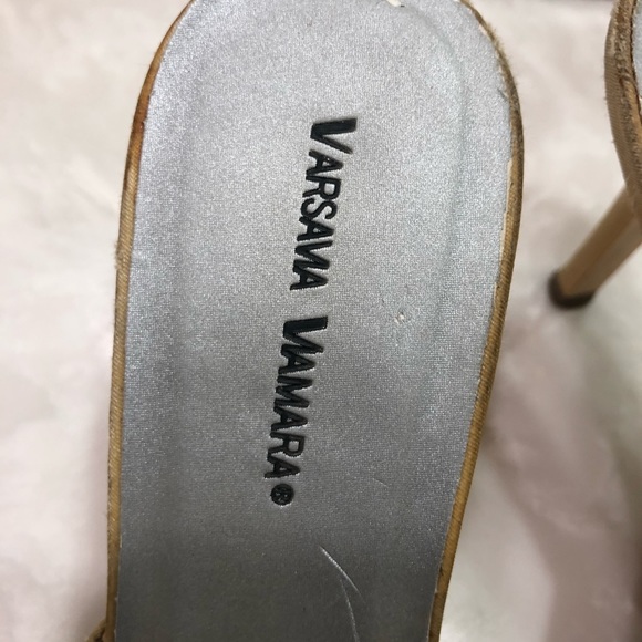 Heeled mule slippers, embroidery & beads, Size 6.5 - Picture 5 of 11